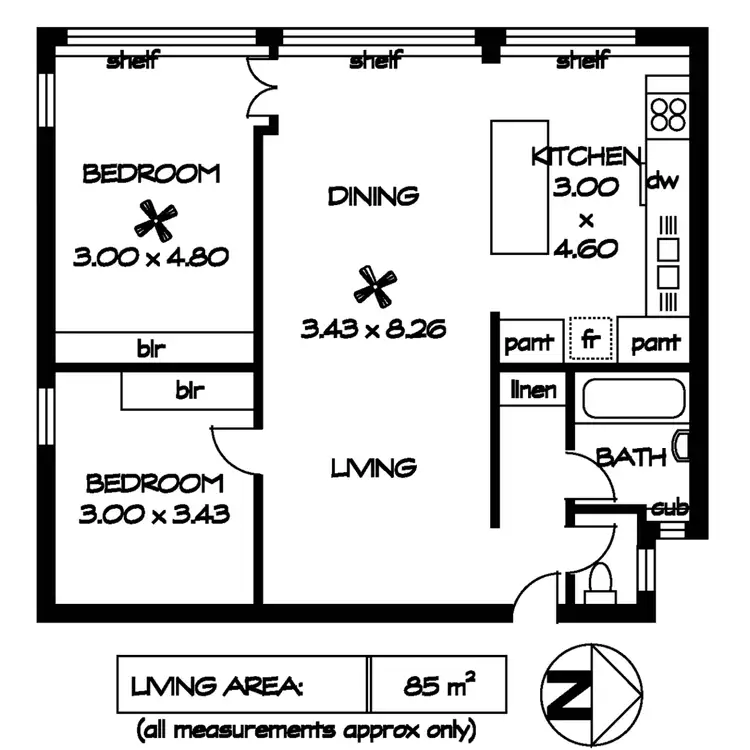 Floorplan of Homely unit listing, 47/201 Anzac Highway, Plympton SA 5038