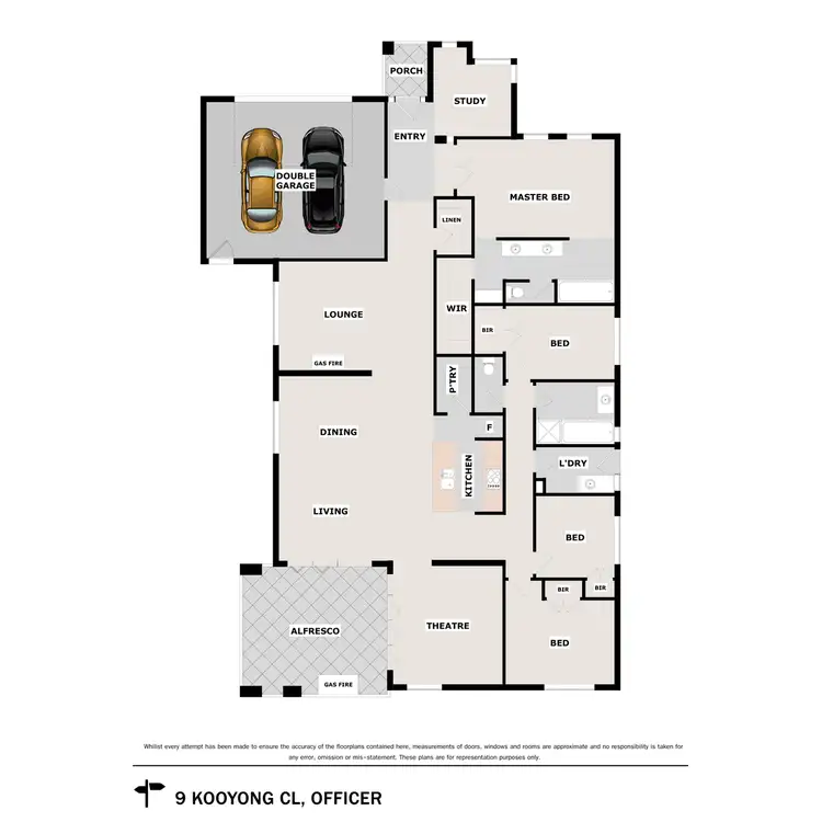 Floorplan of Homely house listing, 9 Kooyong Close, Officer VIC 3809