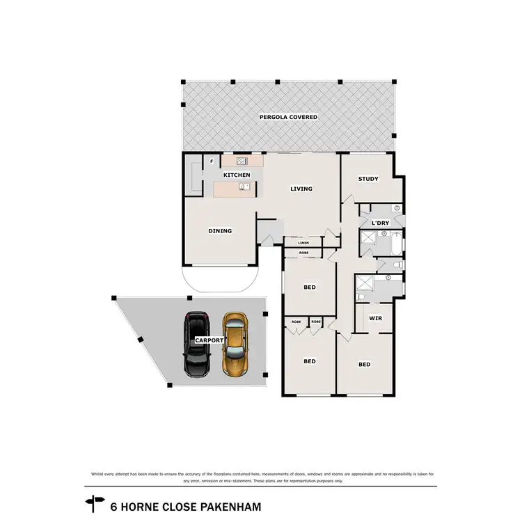 Floorplan of Homely house listing, 6 Horne Court, Pakenham VIC 3810