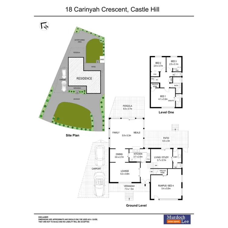 Floorplan of Homely house listing, 18 Carinyah Crescent, Castle Hill NSW 2154