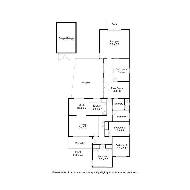 Floorplan of Homely house listing, 4 Dover Street, Wendouree VIC 3355