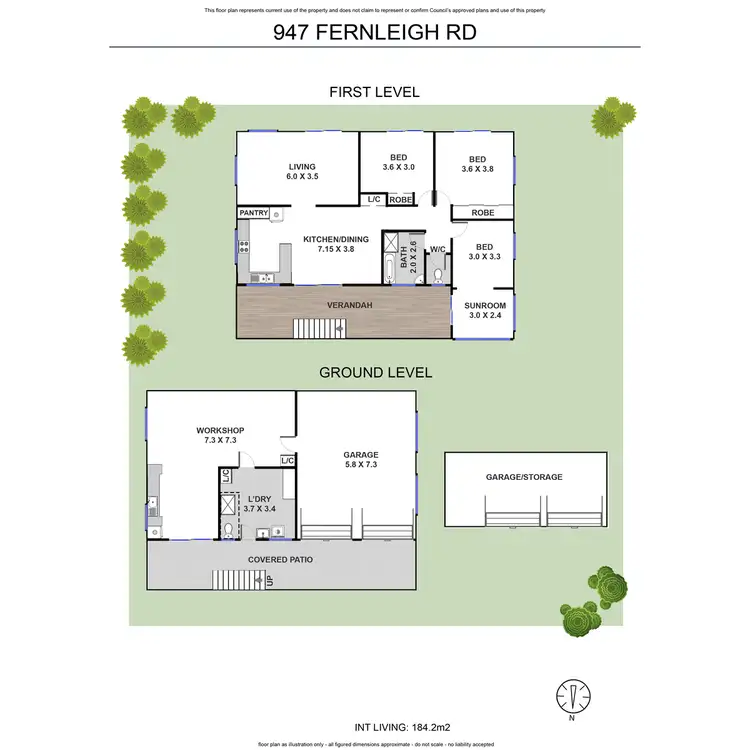 Floorplan of Homely rural property listing, 947 Fernleigh Road, Brooklet NSW 2479