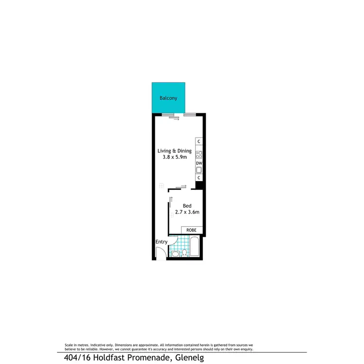 Floorplan of Homely apartment listing, 404/16 Holdfast Promenade, Glenelg SA 5045