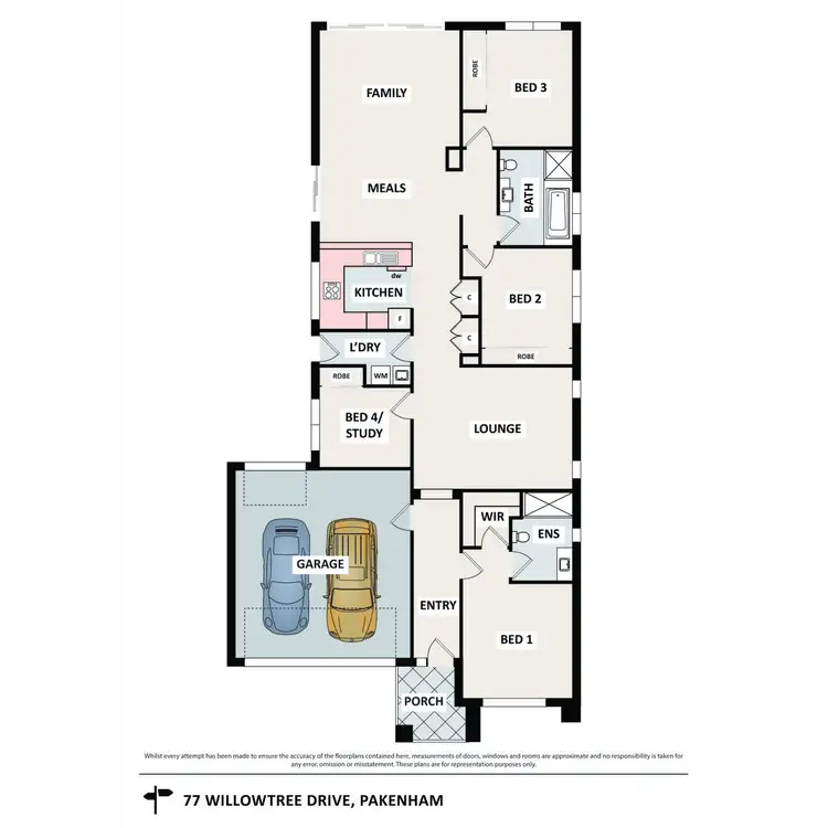 Floorplan of Homely house listing, 77 Willowtree Drive, Pakenham VIC 3810