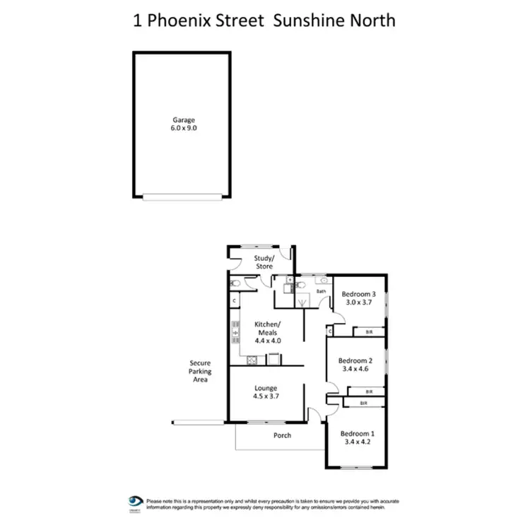 Floorplan of Homely house listing, 1 Phoenix Street, Sunshine North VIC 3020