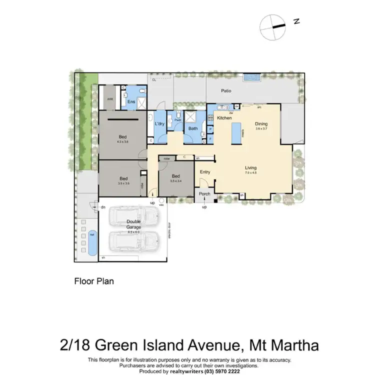 Floorplan of Homely unit listing, 2/18 Green Island Avenue, Mount Martha VIC 3934