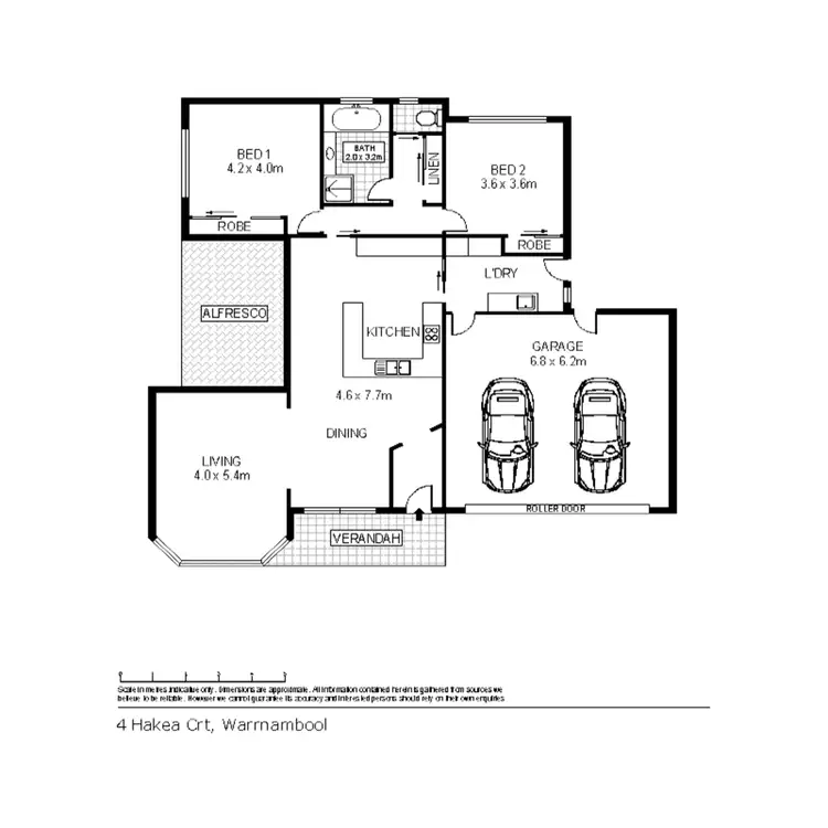 Floorplan of Homely house listing, 4 Hakea Court, Dennington VIC 3280