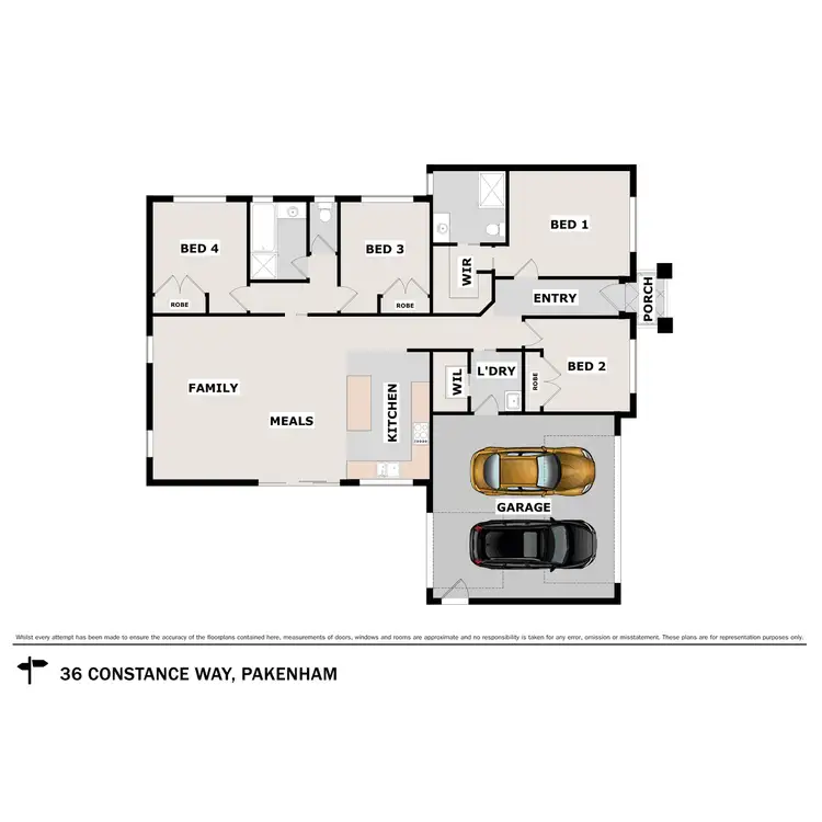 Floorplan of Homely house listing, 36 Constance Way, Pakenham VIC 3810