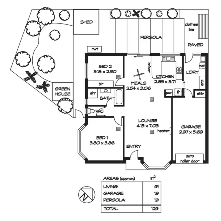 Floorplan of Homely unit listing, 1/12 Manor Court, Morphett Vale SA 5162
