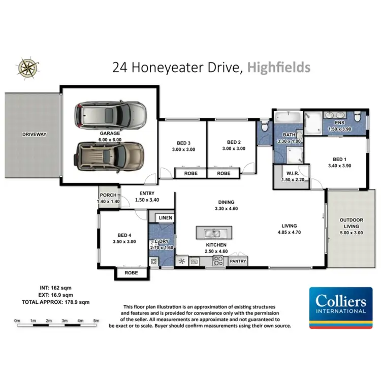 Floorplan of Homely house listing, 24 Honeyeater Drive, Highfields QLD 4352