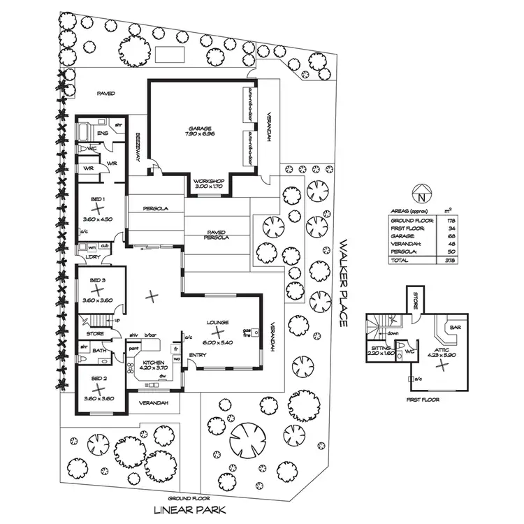 Floorplan of Homely house listing, 6 Linear Park Drive, Highbury SA 5089