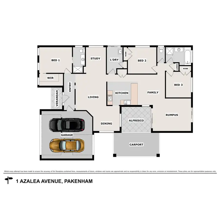 Floorplan of Homely house listing, 1 Azalea Avenue, Pakenham VIC 3810