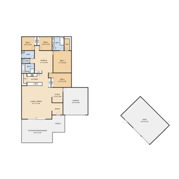 Floorplan of Homely house listing, 147 Jones Road, Withcott QLD 4352