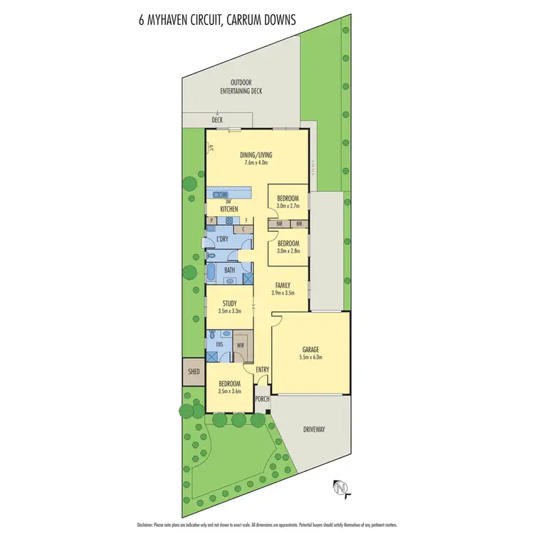 Floorplan of Homely house listing, 6 Myhaven Circuit, Carrum Downs VIC 3201