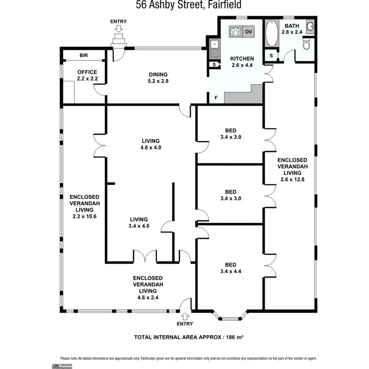 Floorplan of Homely house listing, 56 Ashby Street, Fairfield QLD 4103