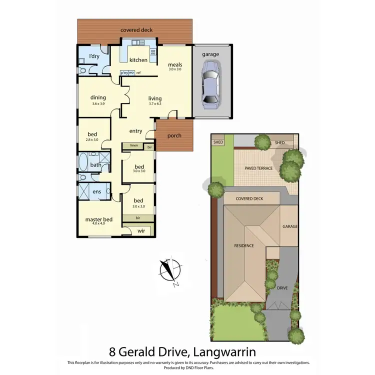 Floorplan of Homely house listing, 8 Gerald Drive, Langwarrin VIC 3910