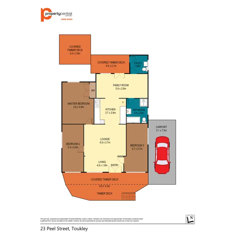 Floorplan of Homely house listing, 23 Peel Street, Toukley NSW 2263