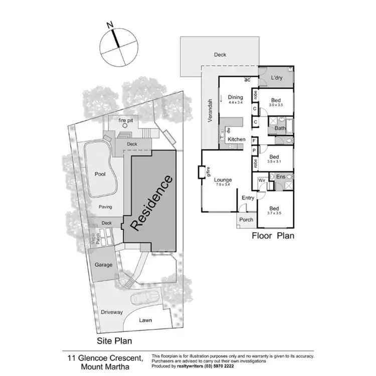 Floorplan of Homely house listing, 11 Glencoe Crescent, Mount Martha VIC 3934