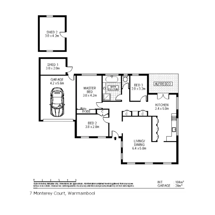 Floorplan of Homely house listing, 7 Monterey Court, Warrnambool VIC 3280