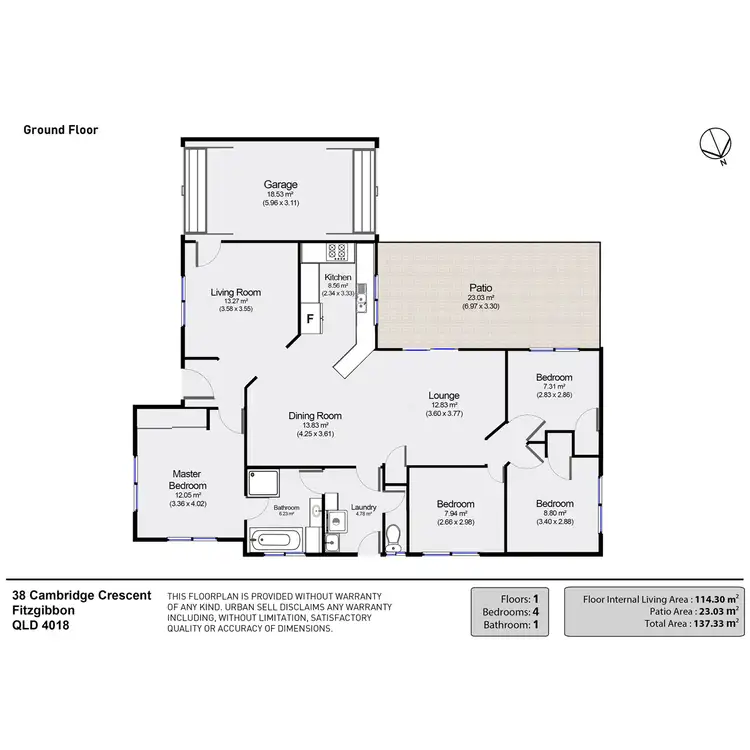 Floorplan of Homely house listing, 38 Cambridge Crescent, Fitzgibbon QLD 4018