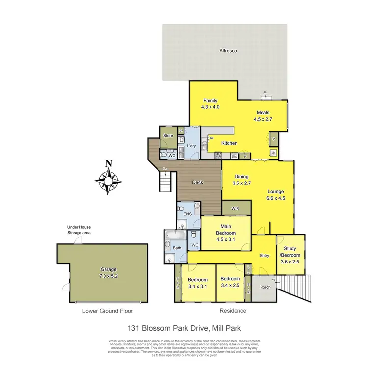 Floorplan of Homely house listing, 131 Blossom Park Drive, Mill Park VIC 3082