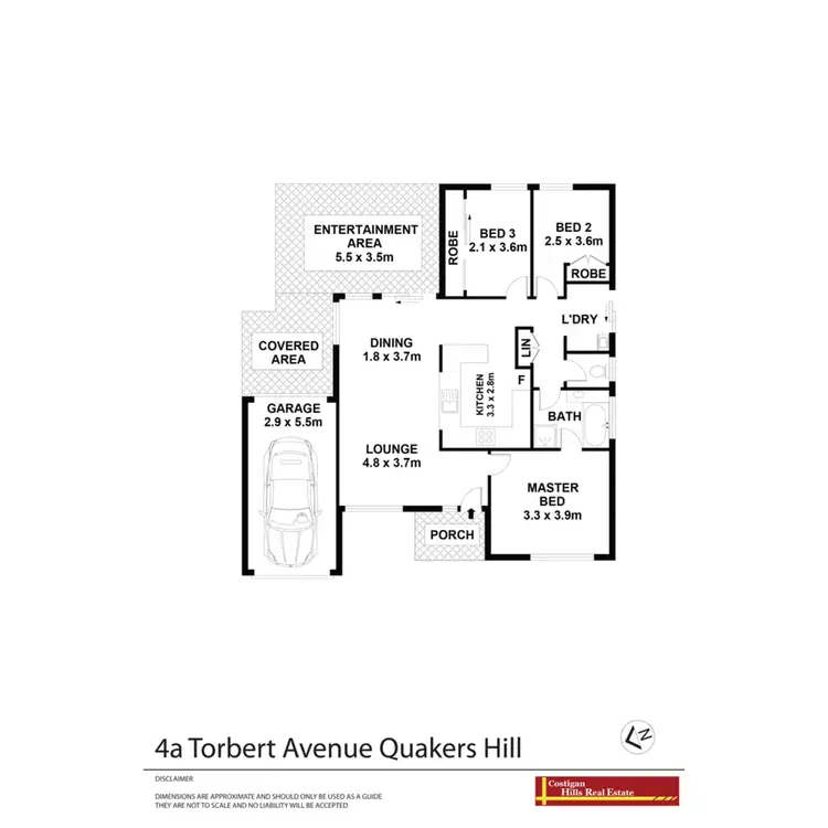 Floorplan of Homely semi-detached listing, 4A Torbert Avenue, Quakers Hill NSW 2763