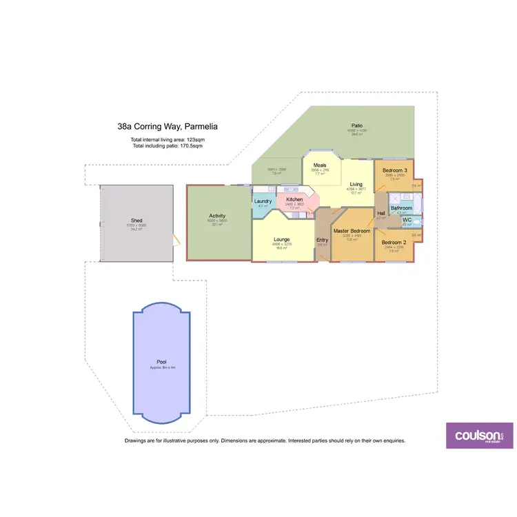 Floorplan of Homely house listing, 38A Corring Way, Parmelia WA 6167