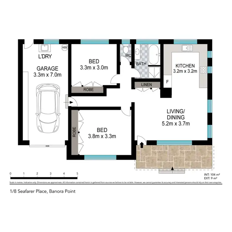 Floorplan of Homely semi-detached listing, 1/8 Seafarer Place, Banora Point NSW 2486
