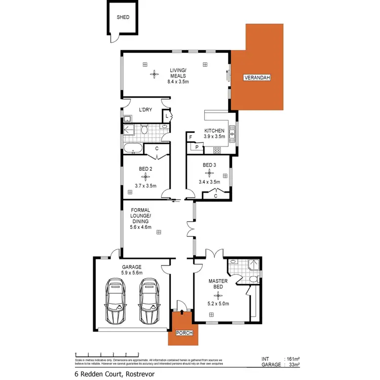 Floorplan of Homely house listing, 6 Redden Court, Rostrevor SA 5073