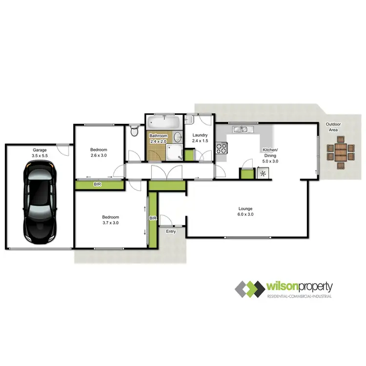 Floorplan of Homely unit listing, 2/11 Wotan Court, Traralgon VIC 3844