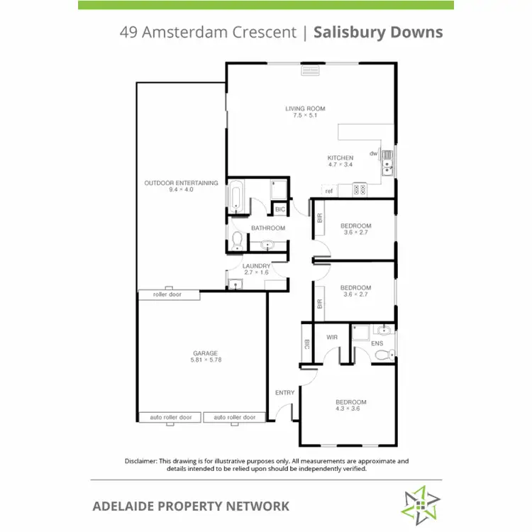 Floorplan of Homely house listing, 49 Amsterdam Crescent, Salisbury Downs SA 5108