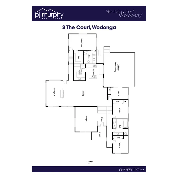 Floorplan of Homely house listing, 3 The Court, Wodonga VIC 3690