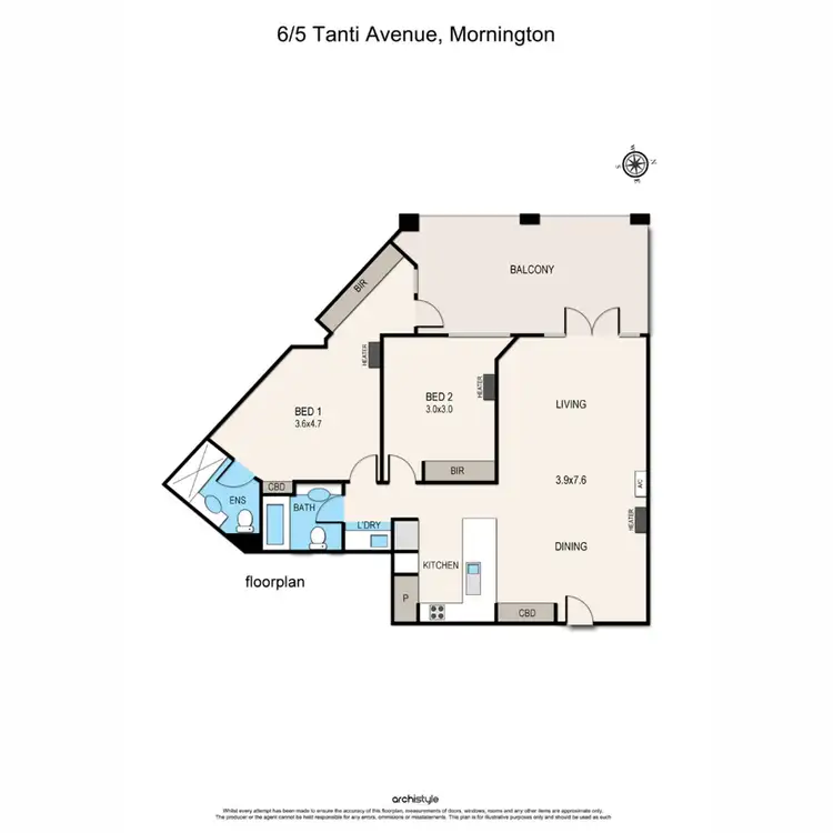 Floorplan of Homely unit listing, 6/5 Tanti Avenue, Mornington VIC 3931