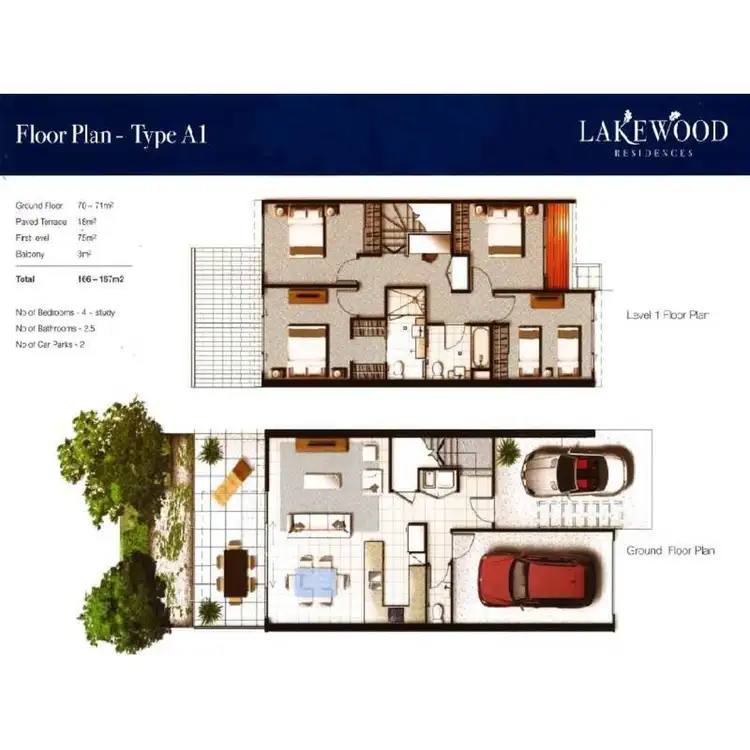 Floorplan of Homely townhouse listing, 18/1 Lakewood Avenue, Parkinson QLD 4115