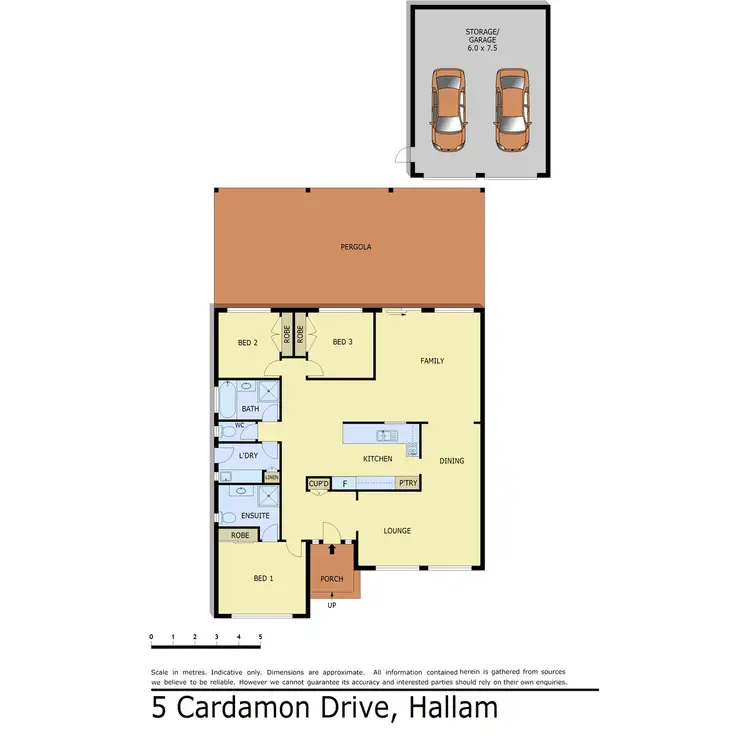 Floorplan of Homely house listing, 5 Cardamon Drive, Hallam VIC 3803