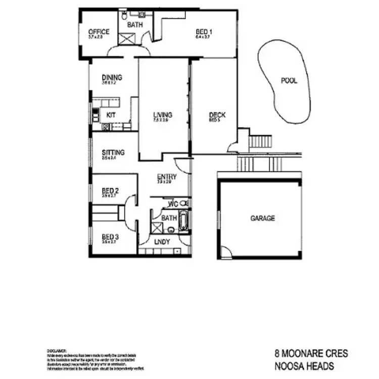 Floorplan of Homely house listing, 8 Moonare Crescent, Noosa Heads QLD 4567