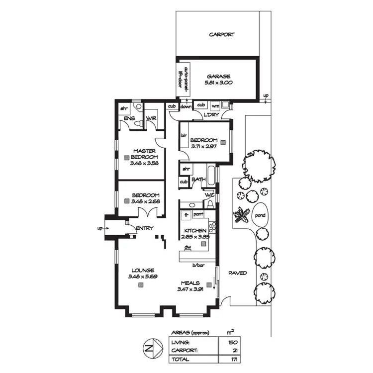 Floorplan of Homely house listing, 1/25 Rowland Road, Magill SA 5072