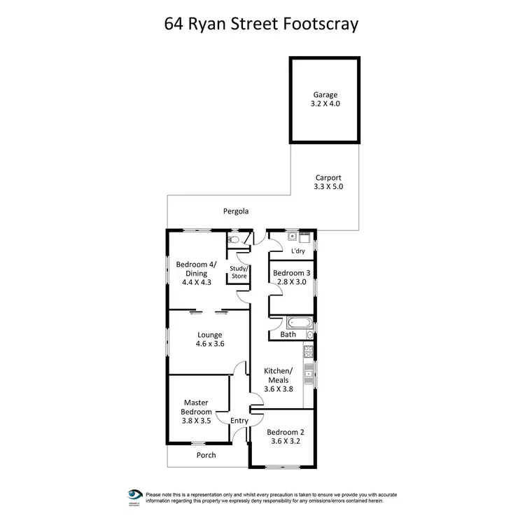 Floorplan of Homely house listing, 64 Ryan Street, Footscray VIC 3011