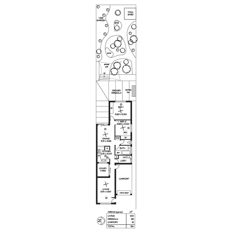 Floorplan of Homely house listing, 14A Stewart Street, South Brighton SA 5048