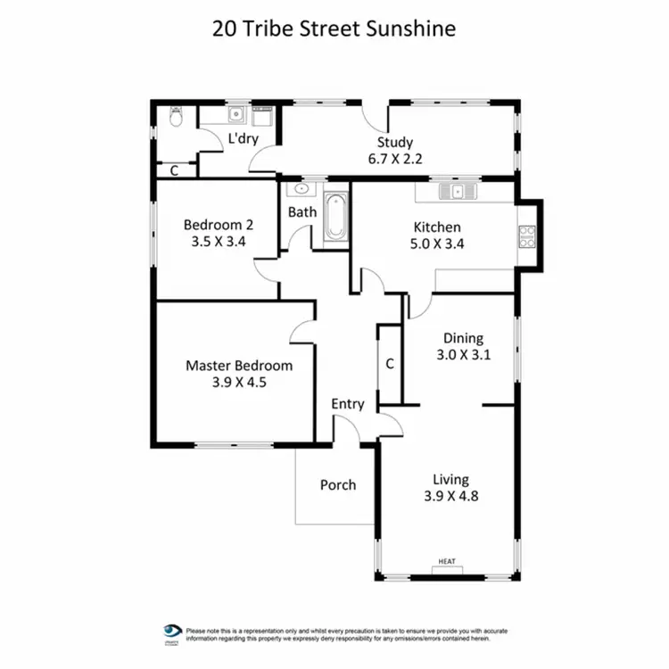 Floorplan of Homely house listing, 20 Tribe Street, Sunshine VIC 3020