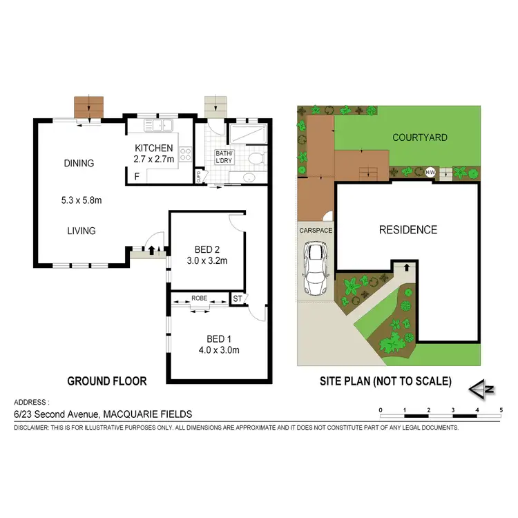 Floorplan of Homely unit listing, 6/23 Second Avenue, Macquarie Fields NSW 2564
