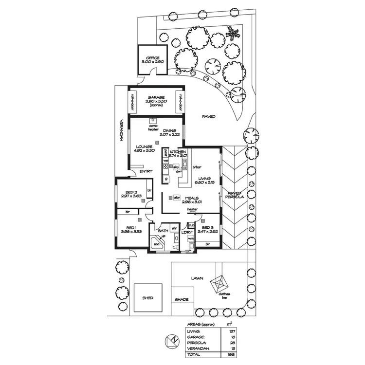 Floorplan of Homely house listing, 2 Honeysuckle Drive, Hillbank SA 5112