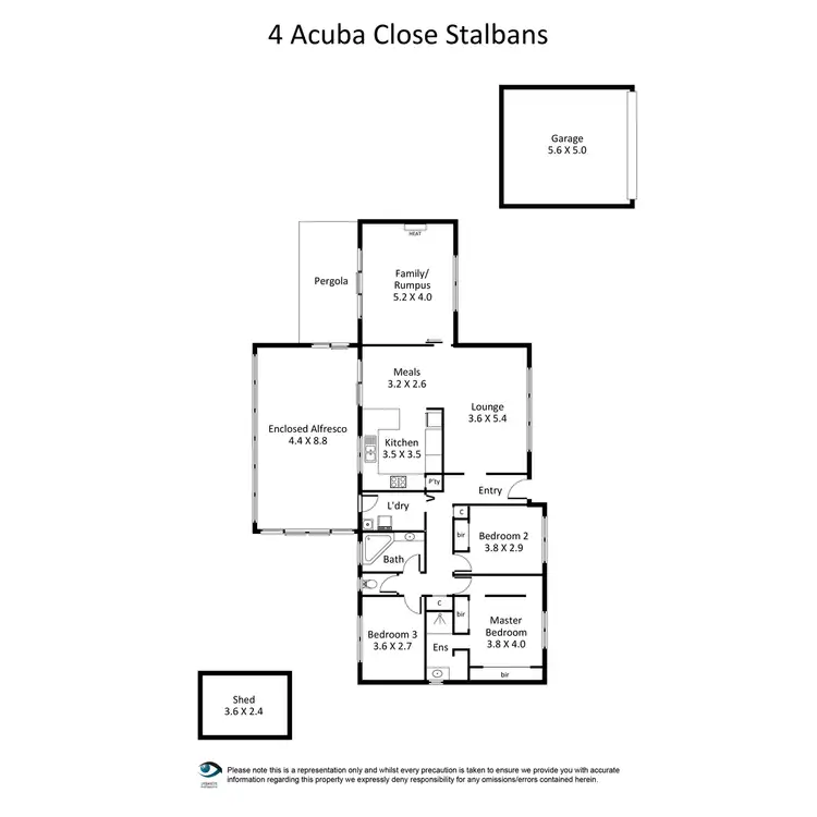 Floorplan of Homely house listing, 4 Acuba Close, St Albans VIC 3021