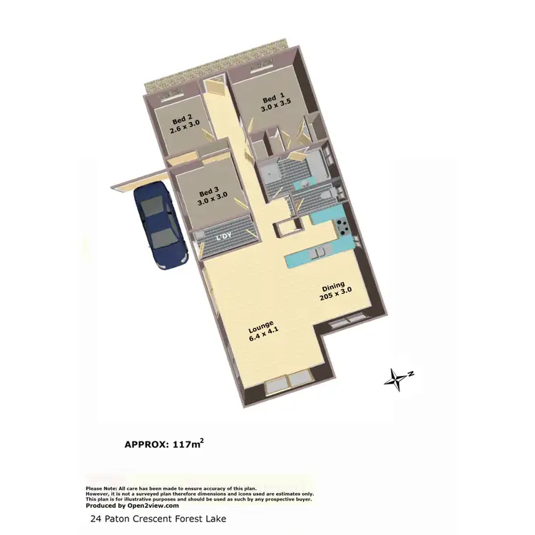 Floorplan of Homely house listing, 24 Paton Crescent, Forest Lake QLD 4078