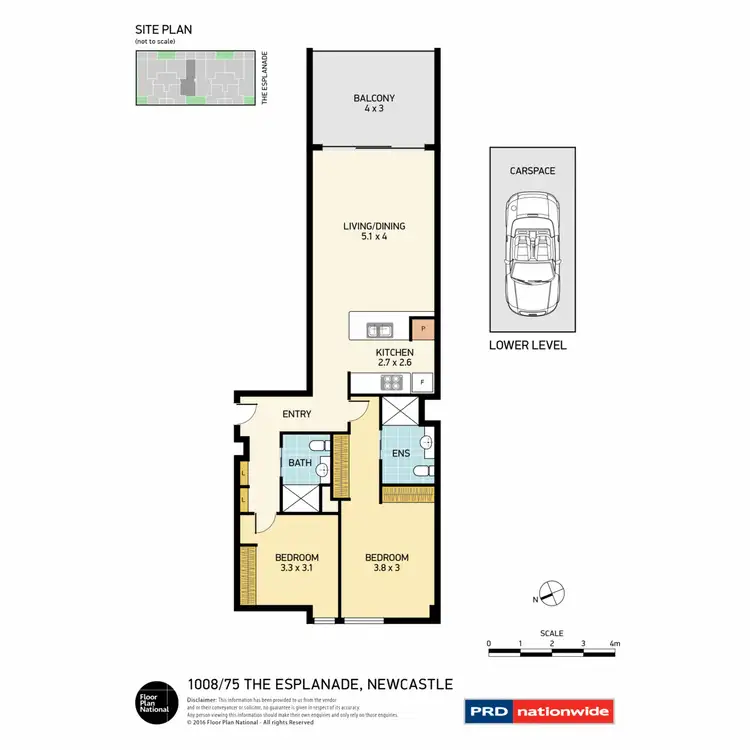 Floorplan of Homely apartment listing, 1008/75 Shortland Esplanade, Newcastle NSW 2300