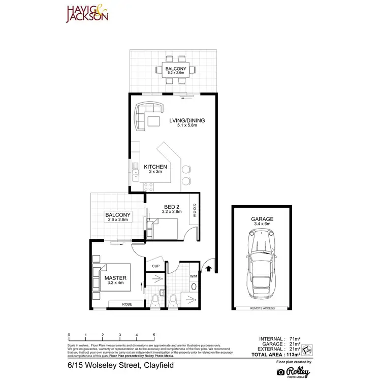 Floorplan of Homely apartment listing, 6/15 Wolseley Street, Clayfield QLD 4011