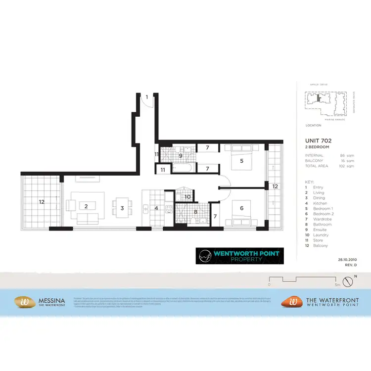 Floorplan of Homely apartment listing, 702/48 Amalfi Drive, Wentworth Point NSW 2127