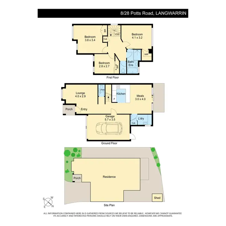 Floorplan of Homely townhouse listing, 8/28 Potts Road, Langwarrin VIC 3910