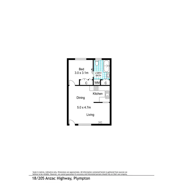 Floorplan of Homely unit listing, 18/205 Anzac Highway, Plympton SA 5038