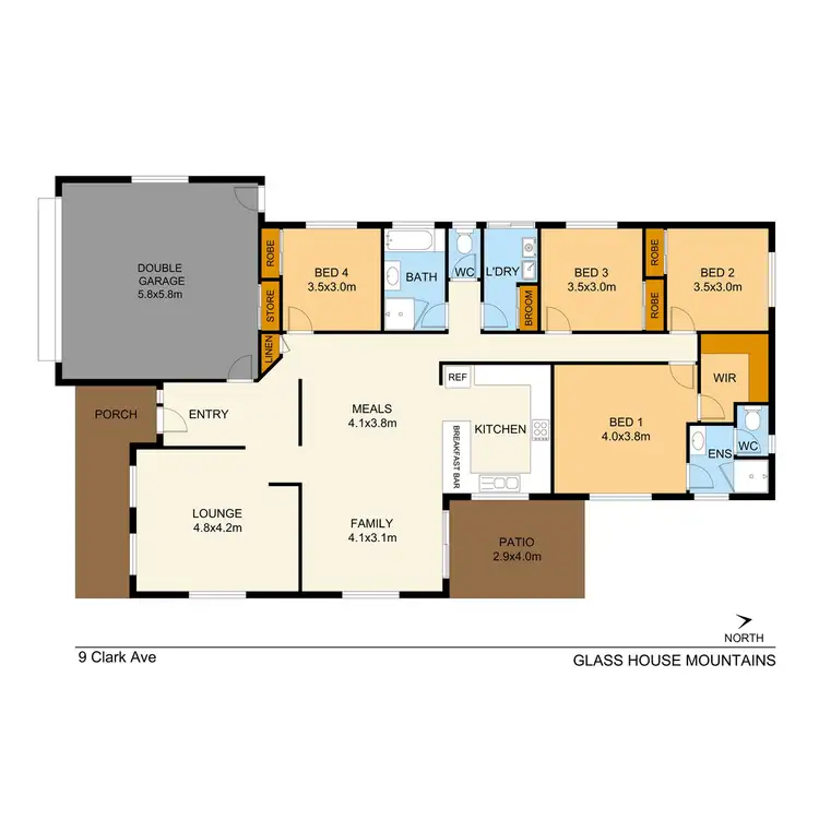 Floorplan of Homely house listing, 9 Clark Avenue, Glass House Mountains QLD 4518